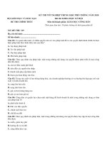 Đề thi tốt nghiệp THPT năm 2020 môn GDCD có đáp án - Bộ Giáo dục và Đào tạo