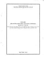 TCT của Trường Chính trị Nguyễn Văn Cừ về việc ban hành Tài liệu bồi dưỡng kiễn thức, kỹ năng lãnh đạo, quản lý cấp xã