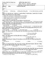 Đề kiểm tra học kì 2 môn vật lí lớp 7 năm 2010 trường thcs cù chính lan | Vật lý, Lớp 7 - Ôn Luyện