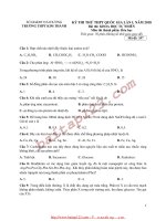 Đề thi thử THPT Quốc gia 2018 môn Hóa học - Trường THPT Kim Thành, Hải Dương