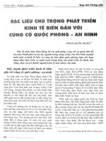 Bạc Liêu chú trọng phát triển kinh tế biển gắn với củng cố quốc phòng - an ninh