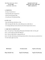 NỘI DUNG ÔN TẬP KIỂM TRA GIỮA KÌ HỌC KÌ I MÔN: LỊCH SỬ