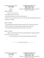 Đề KT HKI môn Ngữ Văn