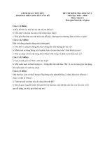 Đề thi học kì 1 môn Vật lý lớp 8 năm 2019 - 2020 THCS Nguyễn Văn Bá | Vật lý, Lớp 8 - Ôn Luyện