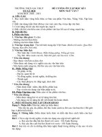 ĐỀ CƯƠNG ÔN TẬP  HỌC KÌ I  MÔN: NGỮ VĂN