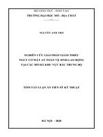 Nghiên cứu giải pháp giảm thiểu nguy cơ mất ATVSLĐ tại các mỏ đá khu vực bắc trung bộ tt 