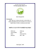 (Khóa luận tốt nghiệp) - Thực hiện quy trình chăm sóc nuôi dưỡng và phòng trị bệnh cho lợn nái sinh sản tại Công ty Thiên Thuận Tường, Cẩm Phả, Quảng Ninh