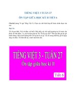 Tiếng Việt 3 tuần 27 Ôn tập giữa học kỳ II tiết 6