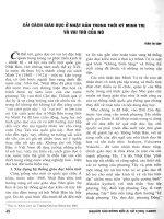 Cải cách giáo dục ở Nhật Bản trong thời kỳ Minh trị và vai trò của nó.