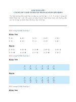 Bài tập 1, 2, 3, 4, 5 trang 62 sgk Toán 1 | Giải Toán lớp 1