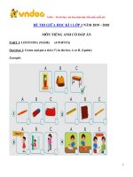 Tải về Đề ôn thi giữa học kì 1 lớp 3 môn tiếng Anh năm 2019 - 2020 -