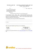 Mẫu văn bản đề nghị điều chỉnh, thay đổi nội dung, chấm dứt thực hiện đề án