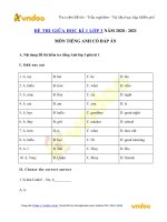 Tải về Đề ôn thi giữa học kì 1 môn Tiếng Anh lớp 3 năm 2019 - 2020 -