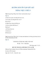 Hướng dẫn ôn tập giữa kỳ Tiếng Việt 3 tiết 3