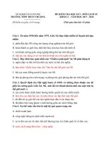 ĐỀ VÀ ĐÁP ÁN BÀI KIỂM TRA HỌC KÌ I MÔN LỊCH SỬ 12 - NĂM HỌC 2017 - 2018 | Trường THPT Đoàn Thượng