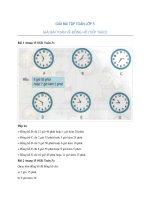 Giải bài tập toán lớp 3 phần bài tập xem đồng hồ (tiếp theo)