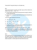 [Bài tập] Nồng độ dừng và Cơ chế phản ứng