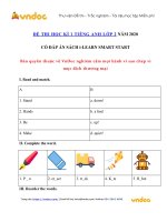 Tải về Đề thi tiếng Anh lớp 2 học kì 1 i-learn Smart Start năm 2020 -