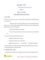 Giáo án lớp 3 tuần 7 năm học 2019 2020 (2 cột) 