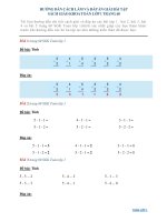 Hướng dẫn cách làm và đáp án giải bài tập sách giáo khoa toán lớp 1 trang 60