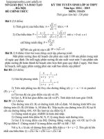 Đề thi môn Toán vào lớp 10 năm 2014 tại Hà Nội