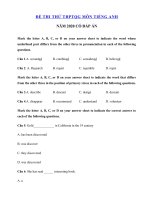 Tải Đề luyện thi THPT Quốc gia môn tiếng Anh năm 2020 số 14 - Đề tiếng Anh thpt quốc gia 2020 có đáp án