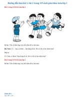 Hướng dẫn làm bài 1, bài 2 trang 115 sách giáo khoa toán lớp 1