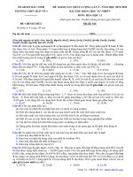 Đề khảo sát lần 2 Hóa học 12 năm 2019 - 2020 trường THPT Quế Võ 1 - Bắc Ninh - THI247.com