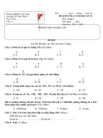 Tải Đề thi cuối học kì 2 lớp 4 môn Toán năm 2019 - 2020 - Đề 1 - Đề thi lớp 4 cuối kì 2 môn Toán Có đáp án