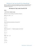 Đề thi Toán lớp 2 học kỳ 1 năm 2020 mã đề 50 có đáp án | Đề thi toán lớp 2