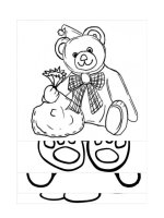 Tải Tranh tô màu hình con gấu đáng yêu - Hình tô màu con gấu