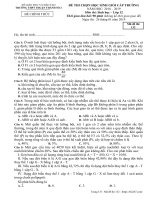 Đề thi HSG Sinh học 12 năm 2018 – 2019 trường Thuận Thành 2 – Bắc Ninh - THI247.com