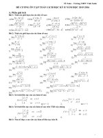 Đề cương ôn tập HKII môn Toán 11CB và ma trận đề năm học 2015-2016.