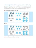 Đáp án bài tập 1, bài 2 và bài 3 trang 16 sách giáo khoa môn Toán lớp 1