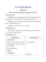Tải Giáo án Tiếng Việt 4 tuần 24 - Tập làm văn - Giáo án Luyện tập xây dựng đoạn văn miêu tả cây cối lớp 4