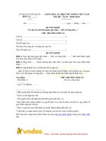 Mẫu bản quyết định kéo dài thời gian giữ chức vụ