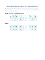 Hướng dẫn làm bài tập 3 trang 12 sách giao khoa Toán lớp 1