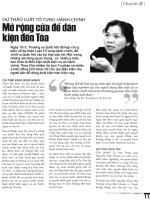 Dự thảo Luật Tố tụng hành chính Mở rộng cửa để dân kiện Tòa