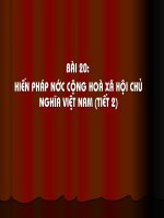 Tiết 29. Hiến pháp nước CHXHCN Việt Nam (tiếp theo)