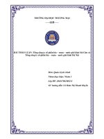 (Thảo luận quản trị tài chính) tổng công ty cổ phần bia – rượu – nước giải khát sài gòn và tổng công ty cổ phần bia – rượu – nước giải khát hà nội