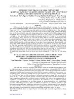 ĐÁNH GIÁ THỰC TRẠNG CẤP GIẤY CHỨNG NHẬN  QUYỀN SỬ DỤNG ĐẤT VÀ QUYỀN SỞ HỮU TÀI SẢN GẮN LIỀN VỚI ĐẤT CHO CÁC TỔ CHỨC KINH TẾ TẠI TỈNH QUẢNG NAM