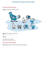 Đáp án bài 3 và bài 4 trang 116 sách giáo khoa Toán lớp 1