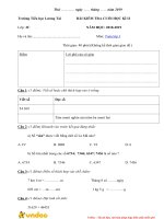 Tải về Đề thi học kì 2 lớp 3 môn Toán Trường Tiểu học Lương Tài, Bắc