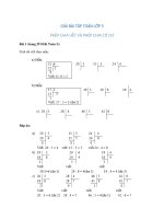 Giải bài tập toán lớp 3: Phép chia hết và phép chia có dư