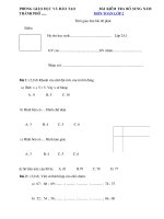 Tải Đề ôn tập học kì 1 môn Toán lớp 2 - Đề kiểm tra hoc kì 1 môn Toán lớp 2