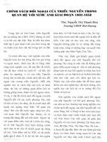 Chính sách đối ngoại của Triều Nguyễn trong quan hệ với nước Anh giai đoạn 1802-1858