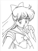 Tải Tranh tô màu thủy thủ mặt trăng cho bé - Hình tô màu thủy thủ mặt trăng