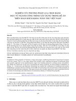 Nghiên cứu phương pháp lựa chọn bảng mục từ ngành công trình xây dựng trong đề án “biên soạn bách khoa toàn thư Việt Nam”