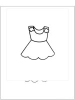 Tải Tranh tô màu quần áo cho bé gái vô cùng đáng yêu - Bộ hình tô màu quần áo cho bé gái