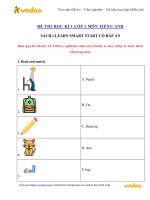 Tải về Đề thi tiếng Anh lớp 1 học kì 1 i-learn Smart Start năm 2020 -